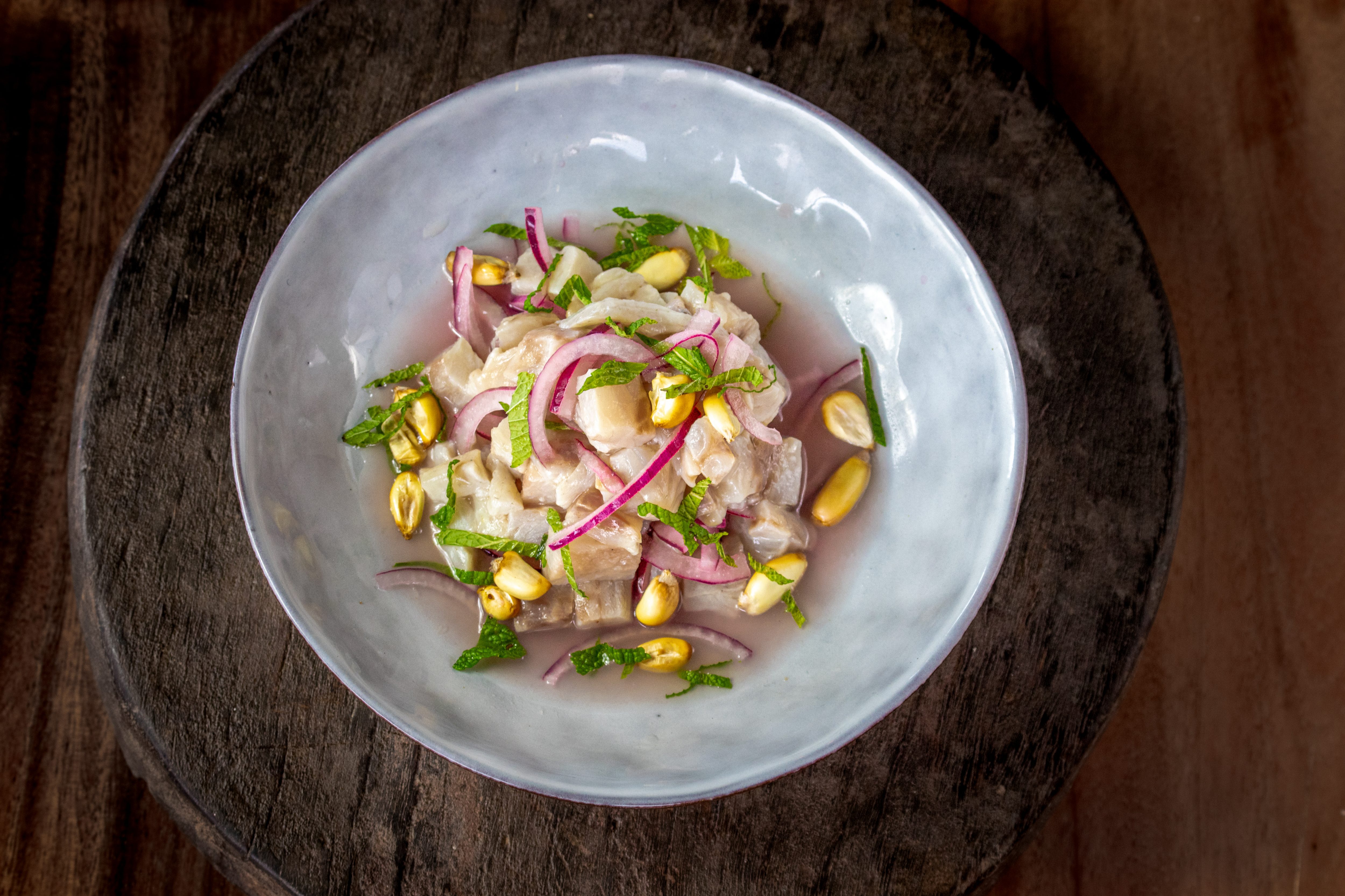 CEVICHE DE LUBINA ESTILO NIKKEI